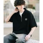  рубашка-поло UMBRO Umbro специальный заказ сотрудничество большой размер олень. . one отметка Logo вышивка половина Zip рубашка-поло с коротким рукавом мужской женский 