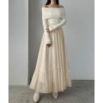 「Louere」 フレアスカート LARGE アイボリー レディース