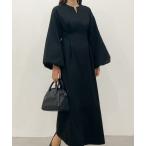 「Louere」 長袖ワンピース MEDIUM ブラック レディース