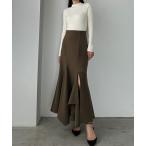 「Louere」 フレアスカート X-LARGE ブラウン レディース