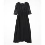 「Lace Ladies」 7分袖ワンピース M ブラック レディース