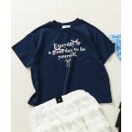 tシャツ シルケット加工りぼん付きロゴ半袖Tシャツ キッズ 子供服 女の子