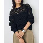 ニット セーター クロップドメッシ�