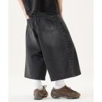  шорты широкий брюки джинсы широкий Silhouette Buggy Joe tsu половина Denim мужской женский 