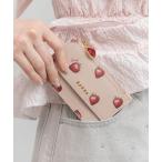 カードケース 「Cherry＆Strawberry」チャーム付きフラップフラグメントケース