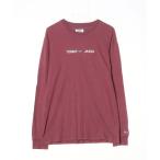 [TOMMY JEANS] футболка с длинным рукавом L красный мужской 
