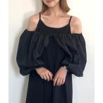 「junoah」 コンビワンピース MEDIUM ブラック レディース