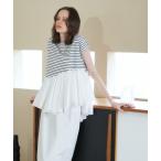 tシャツ アシメペプラムカットソー レディース