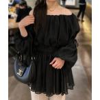 「junoah」 長袖ブラウス X-LARGE ブラック レディース