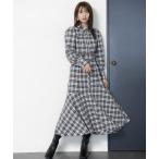「AND COUTURE」 長袖ワンピース FREE ブラック系その他 レディース