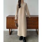 「callautia」 長袖ワンピース MEDIUM ライトベージュ レディース