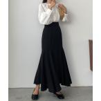 「Louere」 ロングスカート MEDIUM ブラック レディース