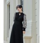 「niana」 長袖ワンピース L ブラック レディース