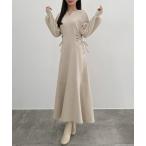 「CENEA」 長袖ワンピース LARGE グレイッシュベージュ レディース