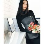 「NATURAL BEAUTY BASIC」 コンビワンピース MEDIUM ブラック系その他 レディース