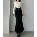 「Louere」 ロングスカート LARGE ブラック レディース