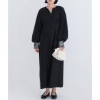 「LAVEANGE」 長袖ワンピース LL ブラック レディース