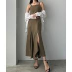 「Louere」 キャミソールワンピース MEDIUM グレイッシュベージュ レディース