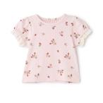  baby [pti pra / baby размер ] рукав оборка короткий рукав футболка 