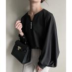 「junoah」 長袖ブラウス X-LARGE ブラック レディース