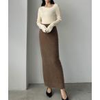 「Louere」 ロングスカート LARGE ブラウン系その他 レディース