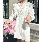 「Alley by w closet」 長袖ワンピース FREE オフホワイト レディース