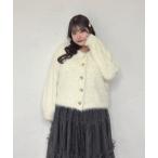 「Louiosy」 ニットカーディガン 4L アイボリー レディース