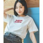 tシャツ レタリング刺繍Tシャツ レディース
