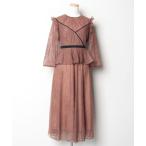 「Leja」 7分袖ワンピース MEDIUM モカ レディース