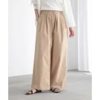 ワイドパンツ スラックス パンツ 「低身長/高身長向けサイズ有」軽量ドライストレッチイージーワイドパンツ レディース