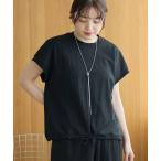 tシャツ リネン混カノコフレンチスリーブカットソー レディース