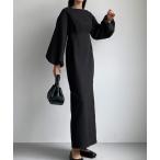 「Louere」 長袖ワンピース MEDIUM ブラック レディース