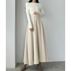 「Louere」 ロングスカート MEDIUM アイボリー レディース