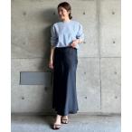 「UNFILO」 ロングスカート X-SMALL ネイビー レディース