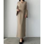「Louere」 長袖ワンピース LARGE ベージュ系その他 レディース