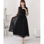 「Lace Ladies」 7分袖ワンピース M ブラック レディース