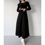「mipiarl」 長袖ワンピース LARGE ブラック レディース