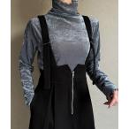 「junoah」 サロペットスカート MEDIUM ブラック レディース