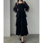 「Louere」 キャミソールワンピース SMALL ブラック レディース
