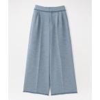 ワイドパンツ パンツ フリンジワイドパンツ レディース
