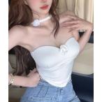  tube top bare top [2026 весна лето новый продукт ] rose узор короткое колье дизайн bare top 