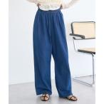  широкий брюки джинсы Denim Denim брюки [ контакт охлаждающий ] охлаждающий 2 tuck легкий широкий Denim женский 
