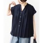 ブラウス シャツ 「WEB限定」「手洗い可能」ストレッチ ジョーゼット プリーツ スキッパー ブラウス レディース