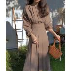 「LAUIR」 長袖ワンピース MEDIUM ブラウン系その他 レディース