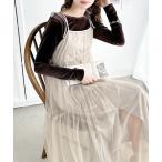 「classicalelf」 キャミソールワンピース X-LARGE ベージュ レディース