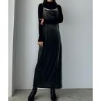「Louere」 キャミソールワンピース MEDIUM ダークグレー レディース