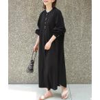「LAVEANGE」 長袖ワンピース 3L ブラック レディース