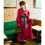 「kutir」 コンビワンピース SMALL レッド レディース