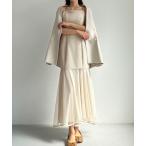 「Louere」 キャミソールワンピース LARGE アイボリー レディース