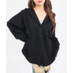 ブラウス シャツ フード付 ビッグシ